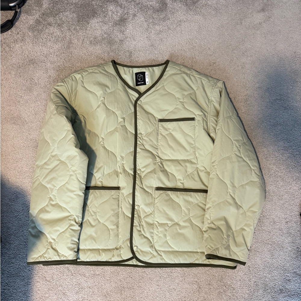 Original Use Men's Light Olive Quilted Jacket military style XL